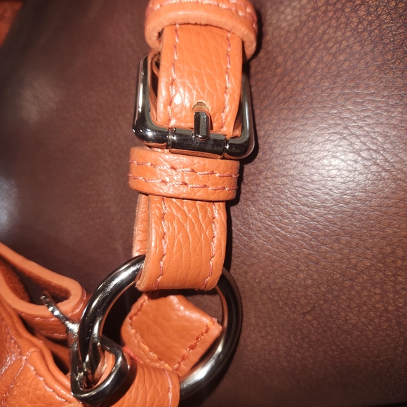 Borse In Pelle Genuine Leather Made In Italy Chic‎ Orange Shoulder Bag main image 5